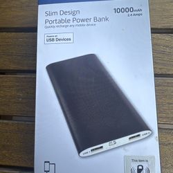 Slim Portable Power Bank 10,000mAh Dual USB – Universal Mobile Charger