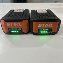 Stihl AP 300 S Lithium-lon Battery 36V In Excellent Condition Fully Charged & AP 500 S 36V 9.36ah 337Wh Lithium-lon Battery In Excellent Condition Ful