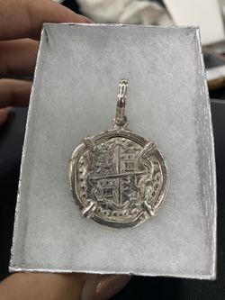 Atocha silver coin pendant