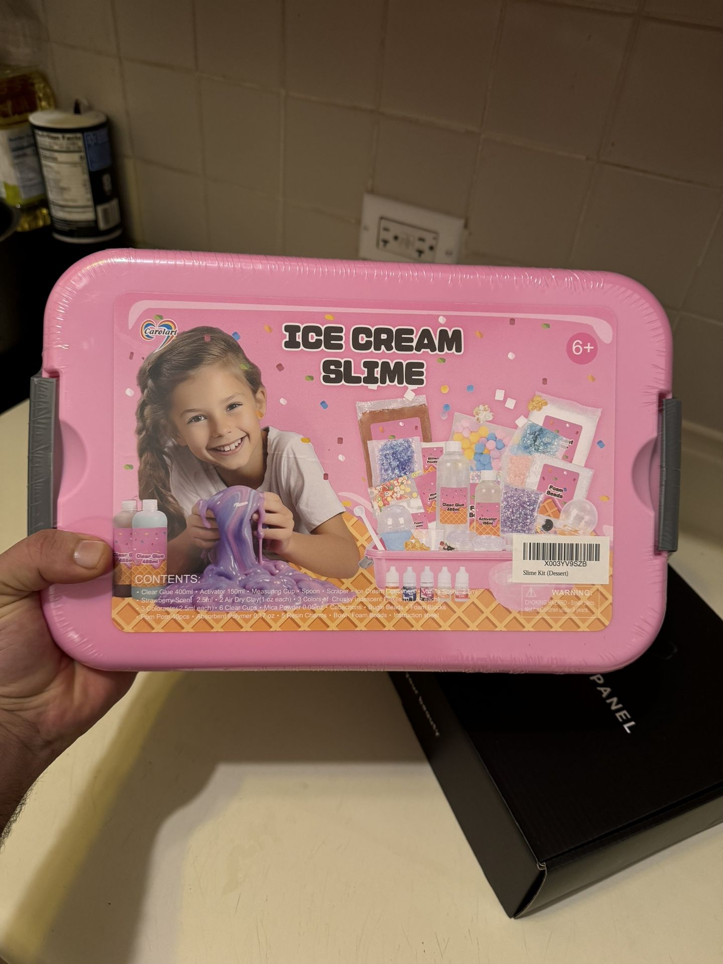 Slime Kit for Girls, Ice Cream Slime Kit,Fluffy Slime Making Kit, DIY Slime Making Kits, Kids Slime Creation Kit and Super Birthday Party Favors Toys 