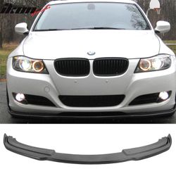 Fits 2009-2012 BMW E90 LCI 3 Series H Style Front Bumper Lip Spoiler Unpainted PU