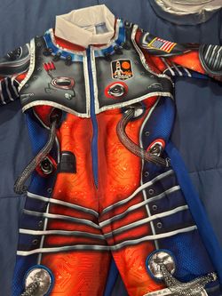Kids Astronaut Costume Halloween Play Boy Girl Size 3-4