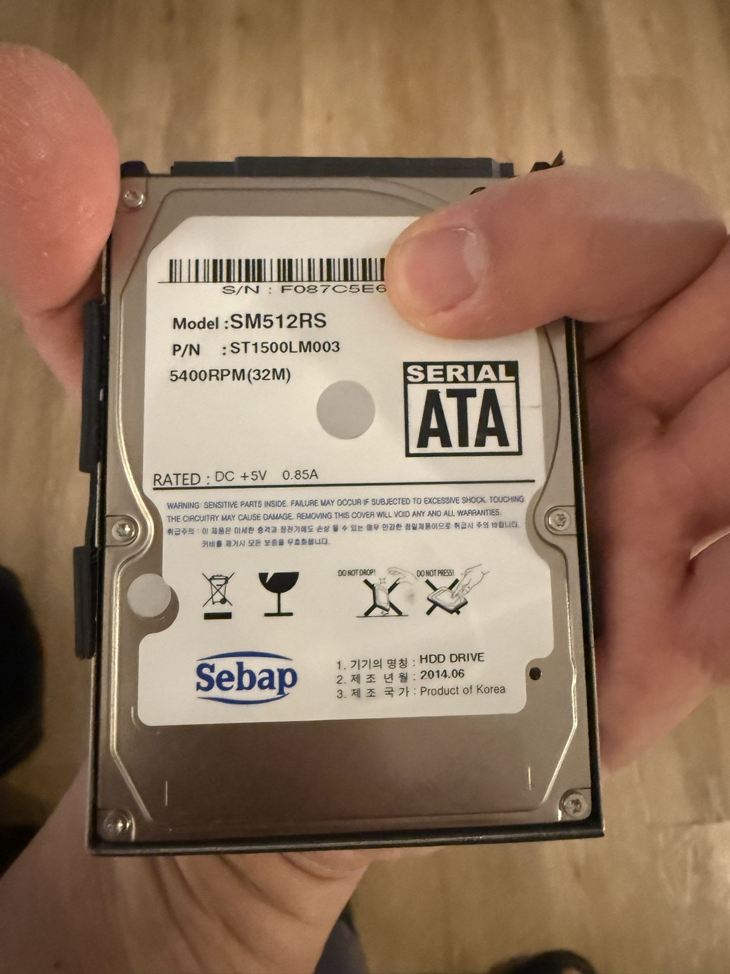 SEBAP Samsung 1500gb 1.5tb HDD