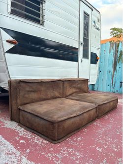 Pottery Barn Brown Cushy Lounge Sectional Pieces •FREE DELIVERY•