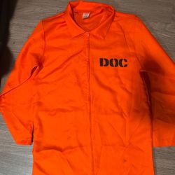 Orange DOC Jumpsuit Costume size S/M adult size