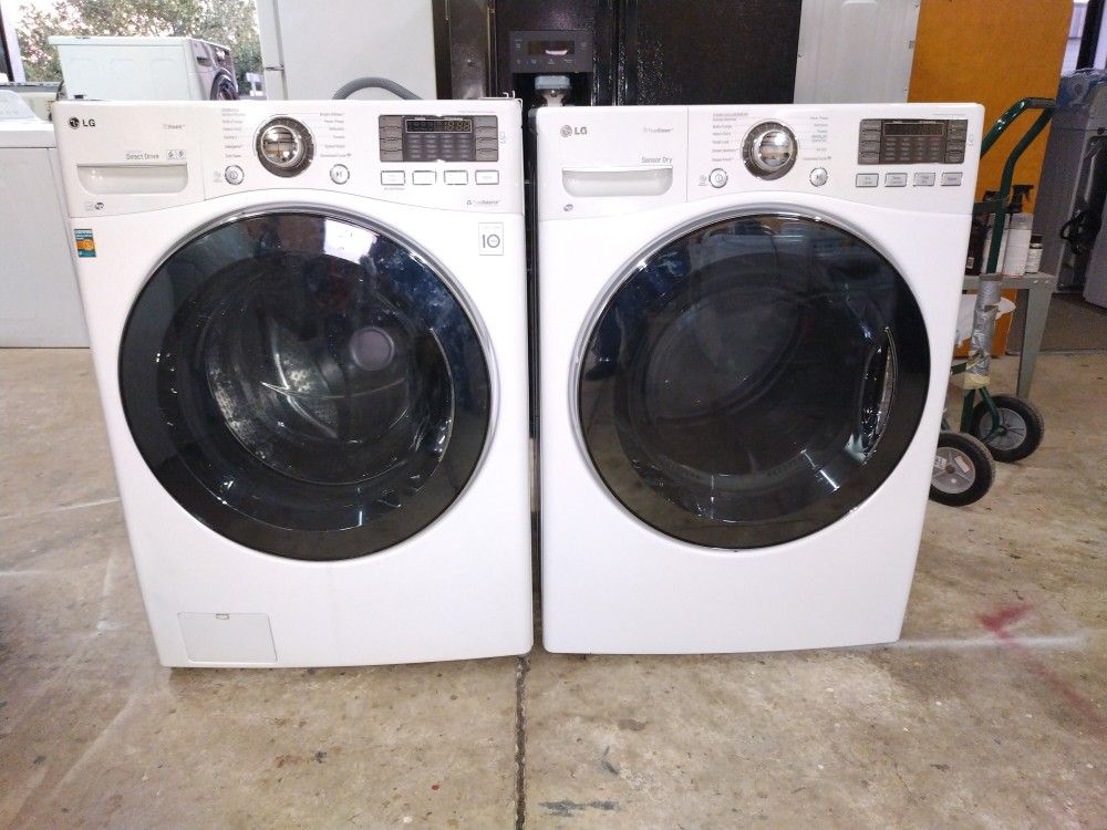 LG Ultra Large Capacity Front Load Washer And Electric Dryer Set. for