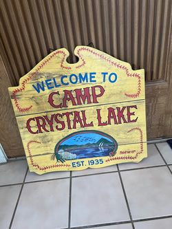 Halloween crystal  lake sign from spirit