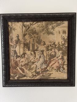 Antique Custom Framed Tapestry