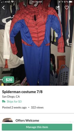 Spiderman costume (new)