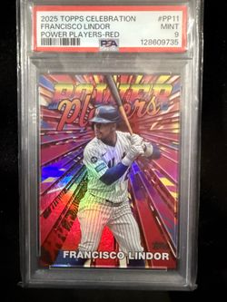 Topps Power Players Francisco Lindor 5/5 PSA 9