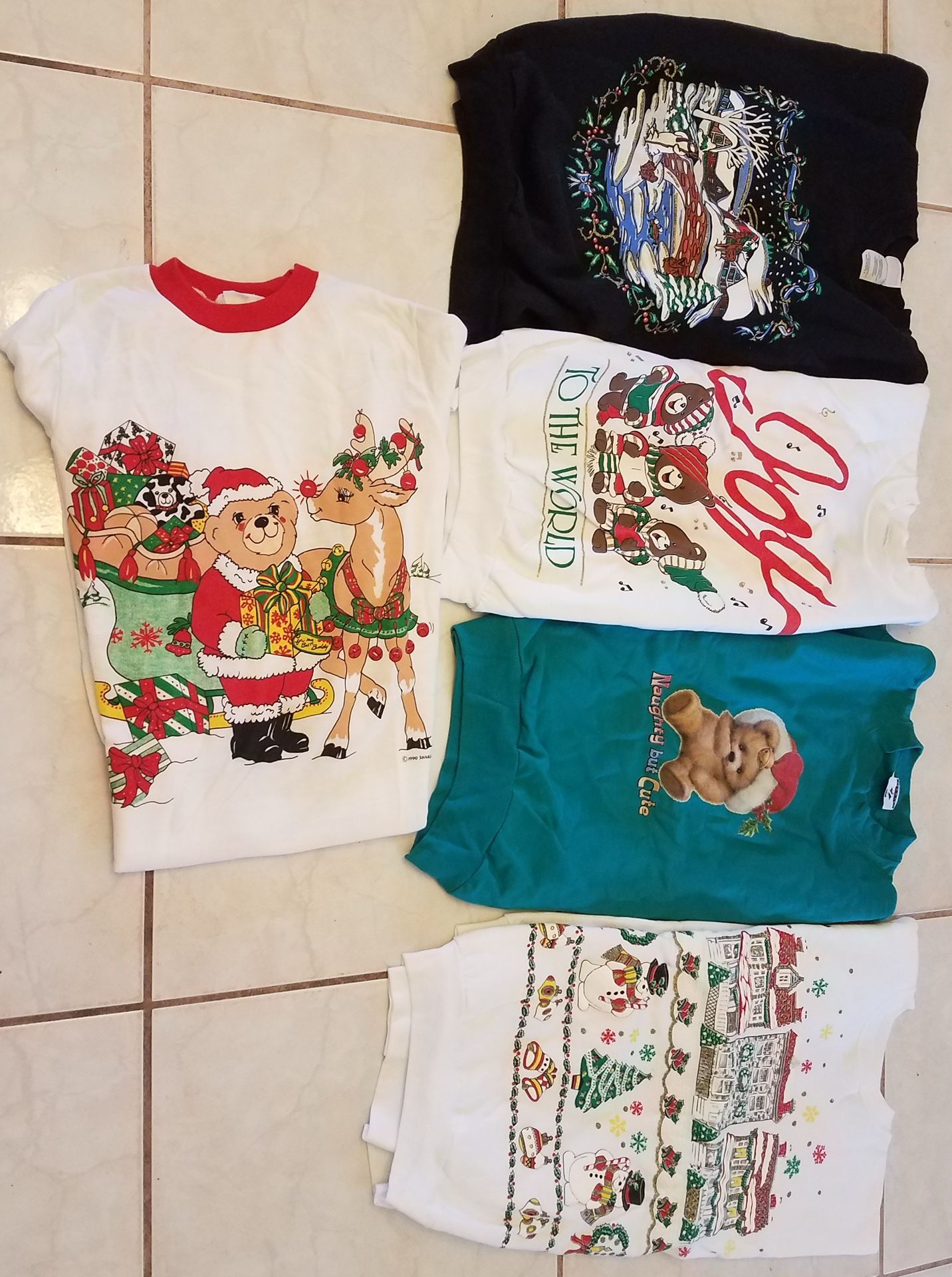 CHRISTMAS 4 SWEATSHIRTS 1 NIGHTGOWN 5 TOTAL. QUALITY. HAINES. JERZEES. MEN. WOMEN. UNISEX
