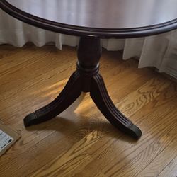 Cherry Wood Pedestal Side lamp Table
