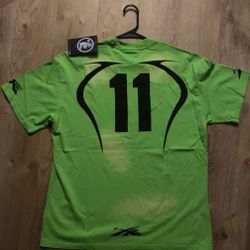 Hellstar "Neon Green Warm Up" T-Shirt + SHIRT PICTURES  WITH RECEIPT