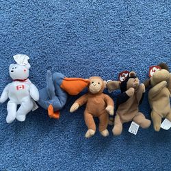 5 Beanie Babies New With Tags