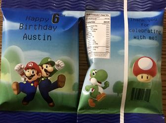 Custom Mario chip bags