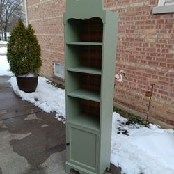 Vintage Wood Cabinet Shelf Organizer 