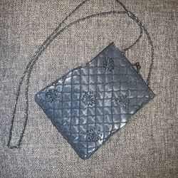 Black Quilted Evening Crossbody Bag