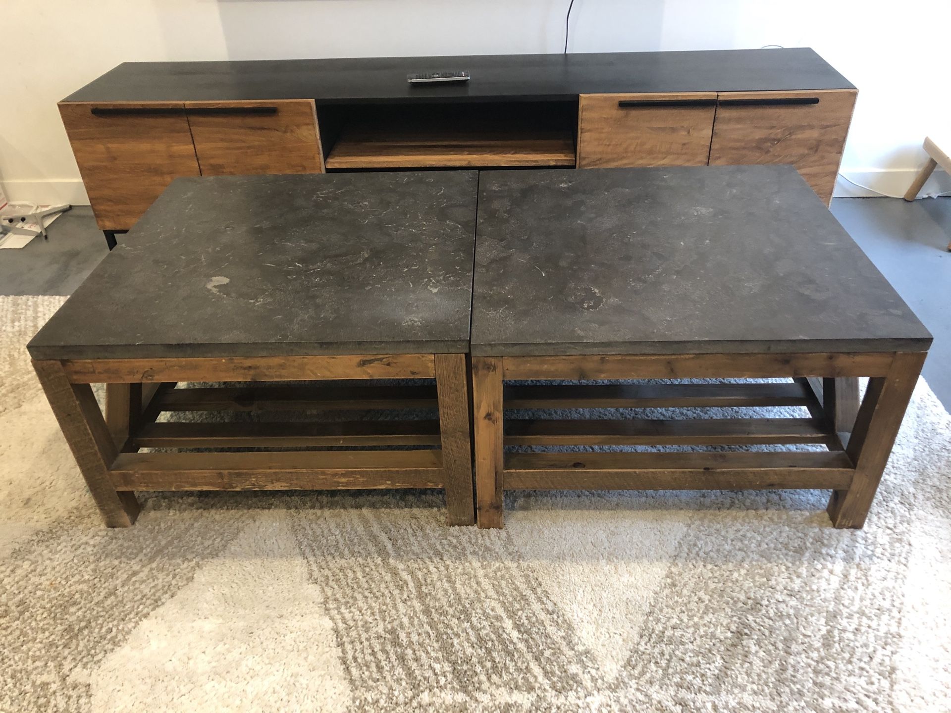 Crate and Barrel bluestone coffee table (pair) for Sale in Seattle, WA