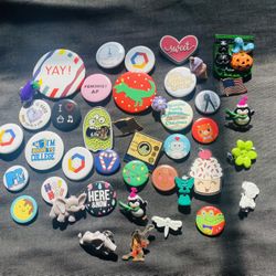 A lot of random pins, Some Home Made