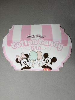 Cotton Candy Bar Sign Disneyland Party Sign Decorations Minnie Mouse Mickey Mouse Party Decorations 