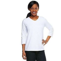 Denim & Co. Essentials Perfect Jersey 3/4 Sleeve Top
