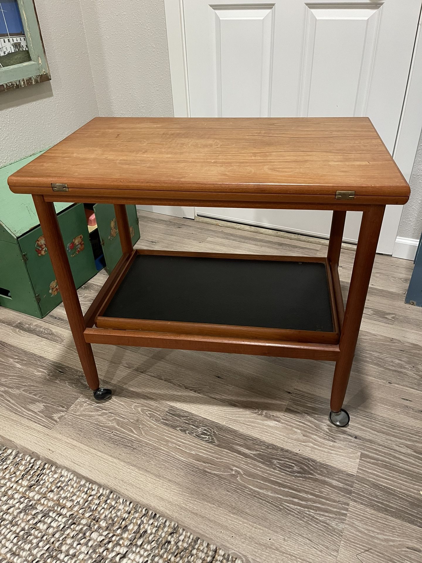 Vintage Mid Century Teak Service Cart Designer Grete Jalk Denmark Rare And Priced Way Below Market Value