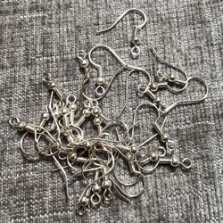 New 27 Pcs Silver Tone Drop Dangle Earring Hooks Arts & Crafts DIY Jewelry