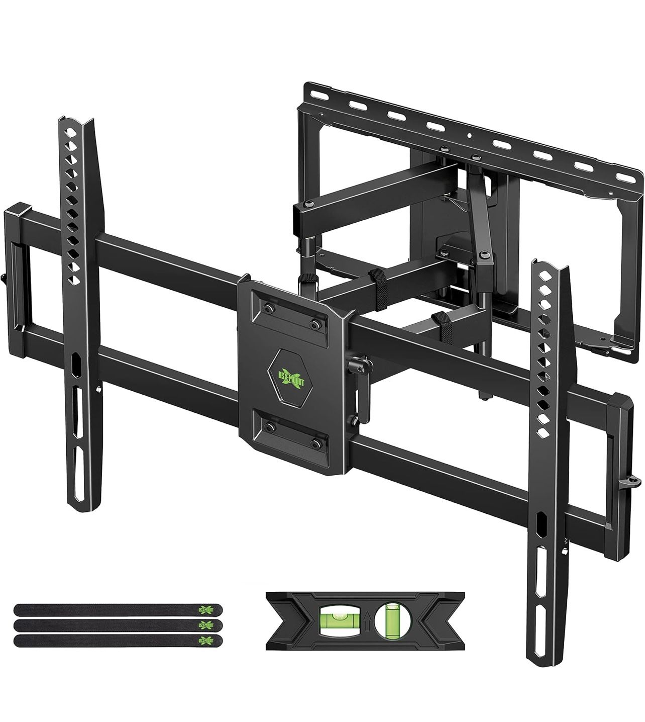 USX Mount Full Motion TV Wall Mount for Most 42-86 inch Flat Screen/LED/4K, TV Mount Bracket Dual Swivel Articulating Tilt 6 Arms, Fits 8” 12” 16" Woo