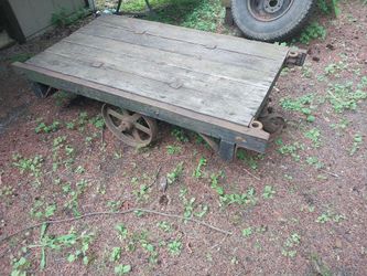 Old, antique lumber cart