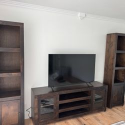 Beautiful solid wood entertainment set. Selling together or indIvidually. See details and price below 
