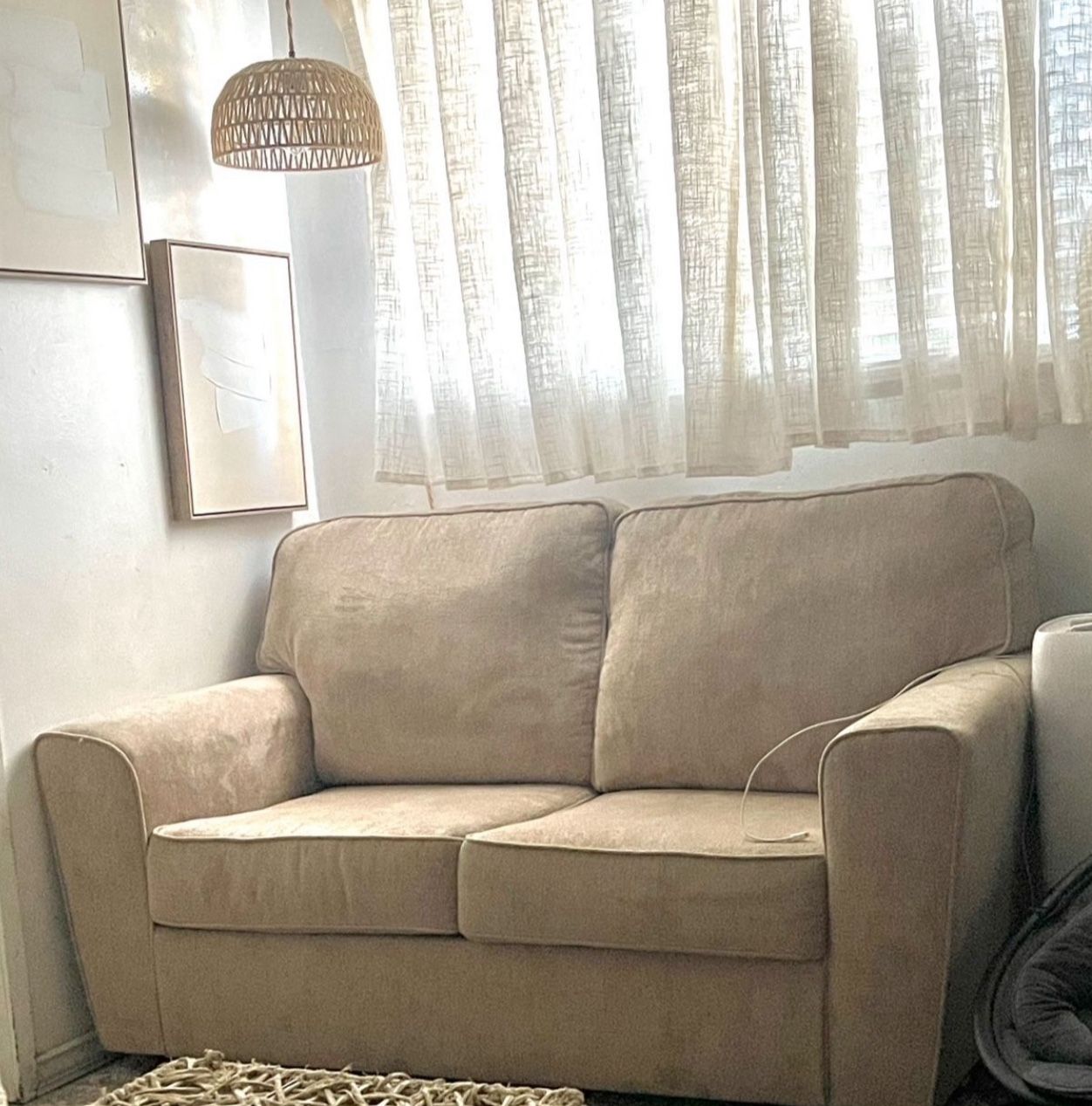 Loveseat Sofa Beige