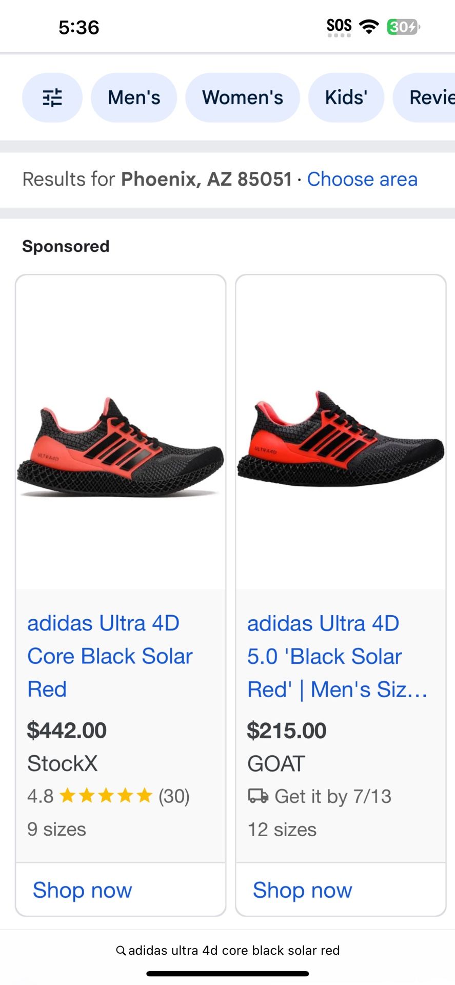 Adidas Ultra 4D Core Black Solar 