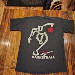 Vintage REEBOK 90s Short Sleeve Black Cotton T-Shirt Mens L