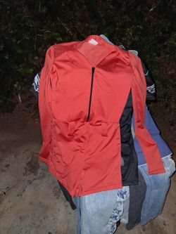 Coral Long Sleeve Quarter-Zip Athletic Top