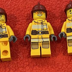 Lot Of 7 Lego Firefighter Mini Figures - Gently Used
