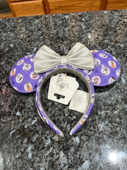 Disney Parks Loungefly 100 Platinum Minnie Headband Ears Mickey And Friends.  Brand new with tags.  Smoke free home