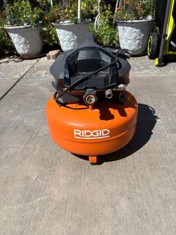 6 Gal. 150 PSI Portable Electric Oil-Free Jobsite Pancake Air Compressor with Dual Pressure Gauges and 2-Quick Couplers