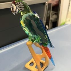Swarovski Chrome Green Macaw