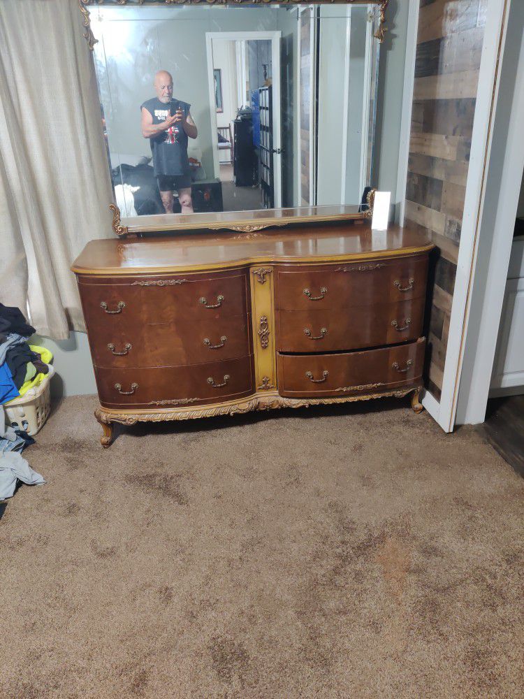 Antique Wood Dressers From The '50s