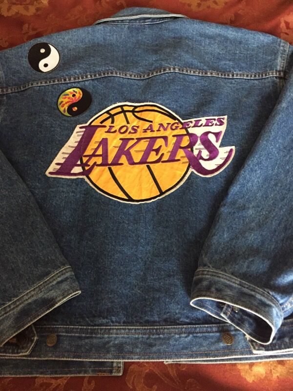 Mens Lakers NBA Denim Jacket