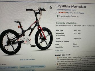 RoyalBaby Magnesium Kids Bike 18 Inch