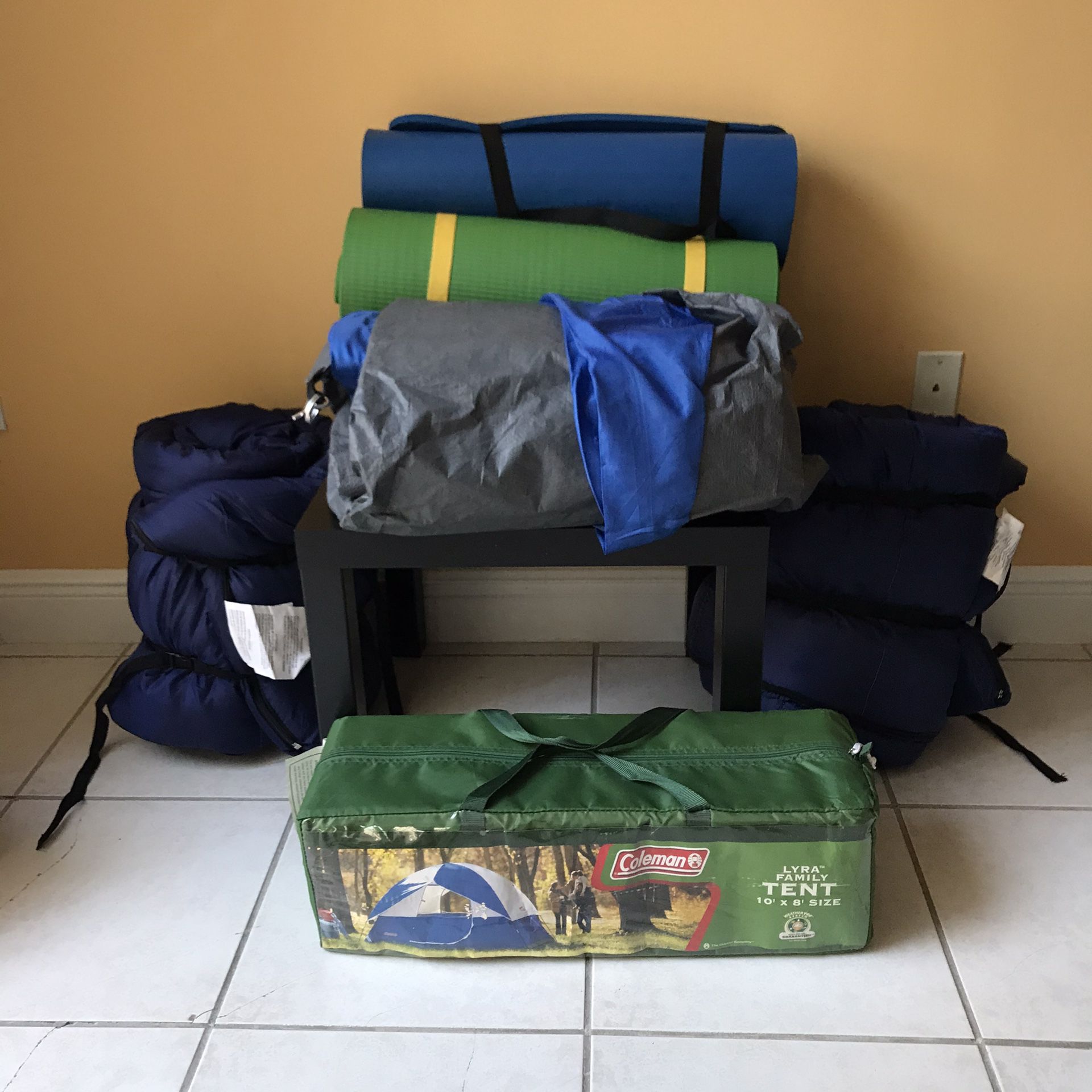Camping for 4 people with 2 profesional sleeping bags