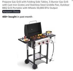 Propane Gas Grill with 3 Burners