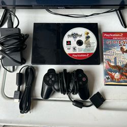 Ps2 Playstion 2 Slim With 2 Games 