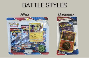 pokemon TCG  [Battle Styles] 3 Booster Blister Pack & Single Pack Blister X2