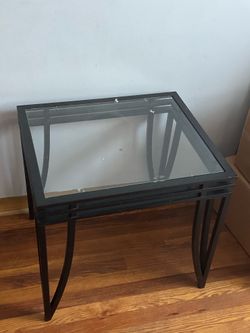 Square Glass side table