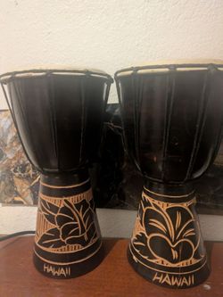 Hawaii Djembe Drums Set of 2