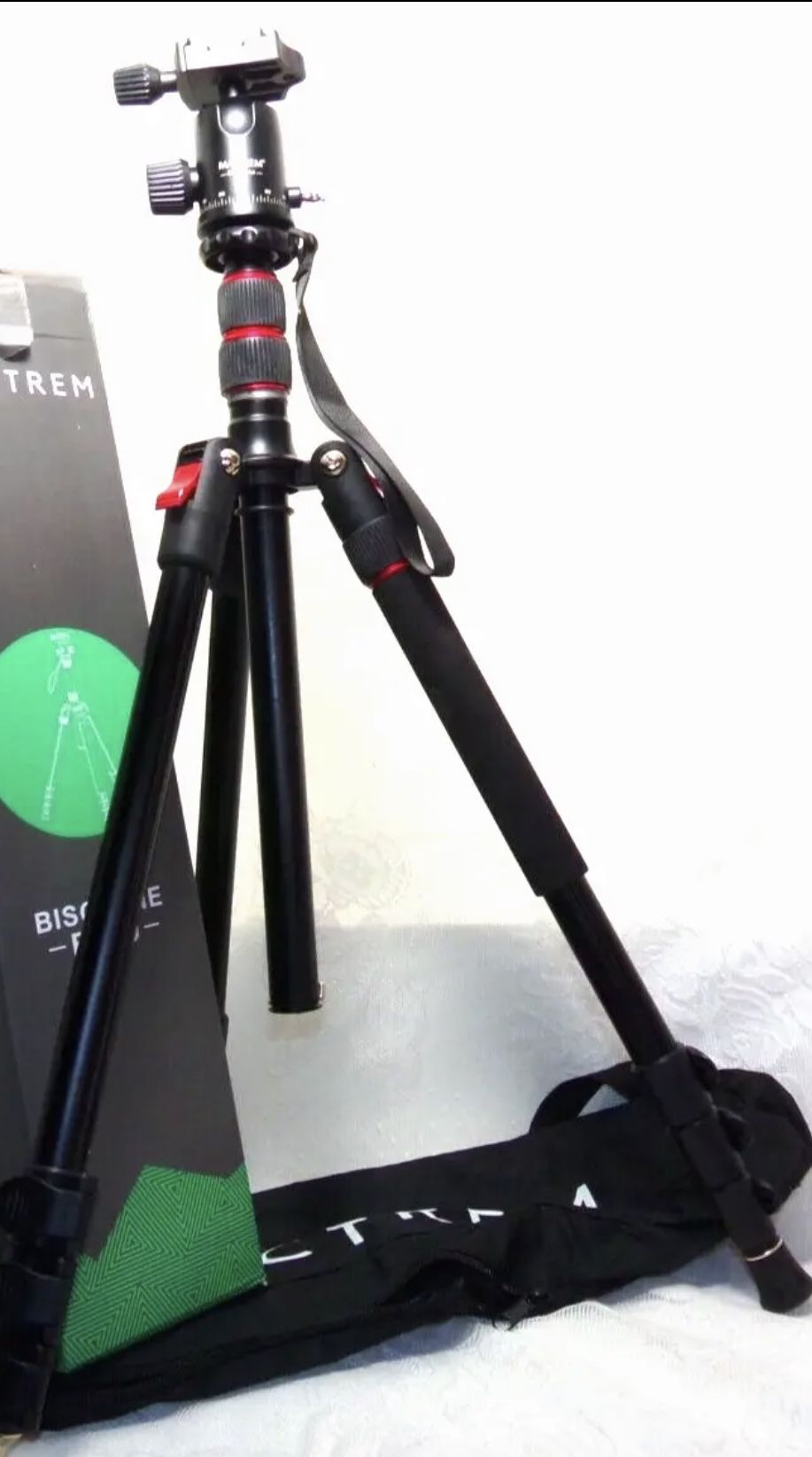 Mactrem Biscayne BT80 Tripod 80” Lightweight 3-way Pan - head Mount Quick Plate