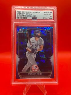 2023 Bowman Sapphire Spencer Jones 1st Bowman PSA 10 Yankees BCP-139 GEM MT