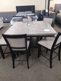 Counter Height Dining Table Set with 4 Chairs and bench $29.99 for 78 weeks